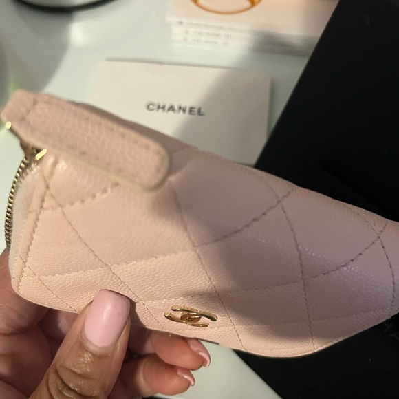 Chanel Pink Quilted Caviar Leather Wallet - Picture 7 of 8
